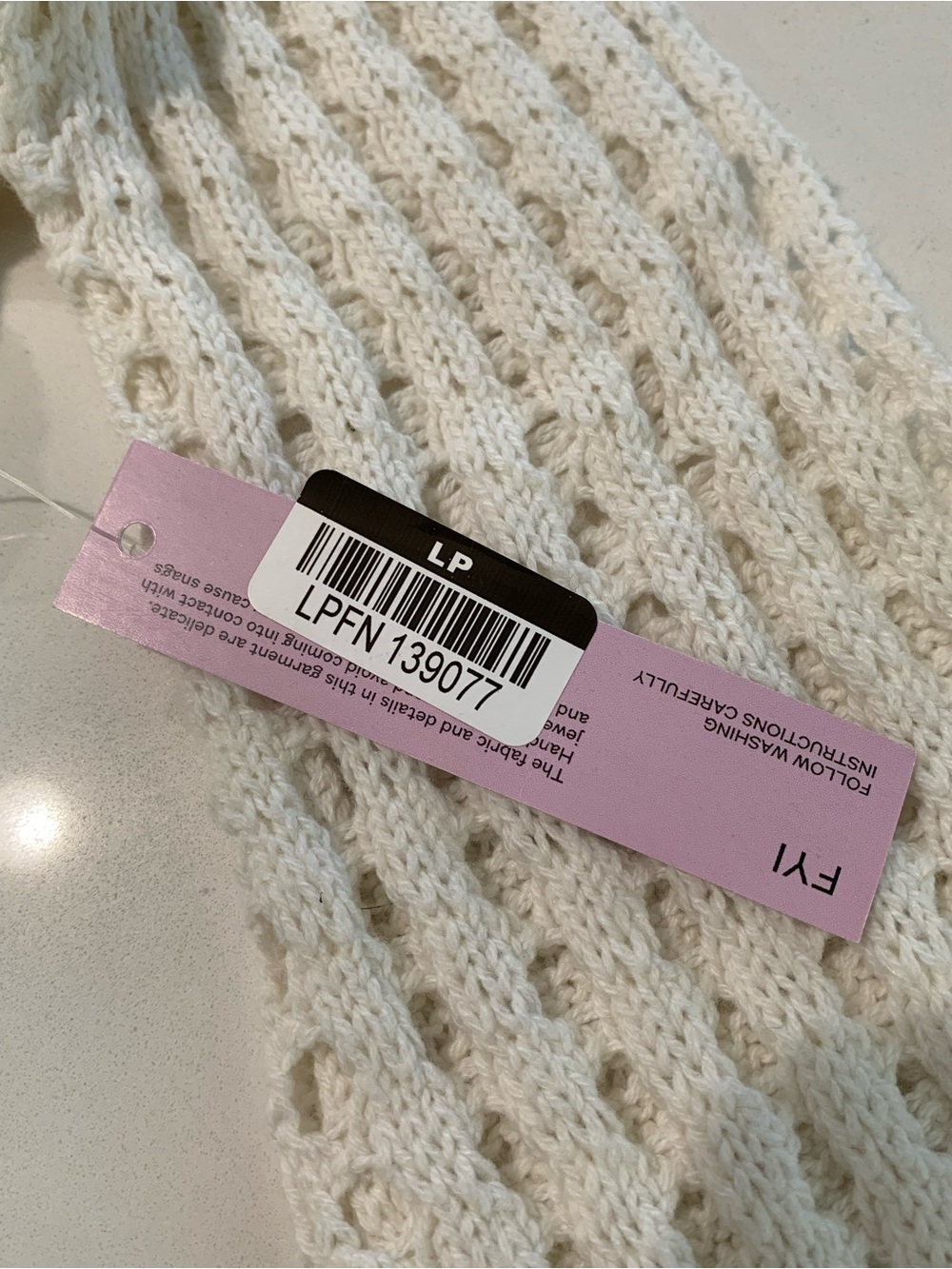 NWT Wild Fable Cream Open Knit Cropped V Neck Sweater Crochet Flowers, Boho, S - Picture 13 of 14